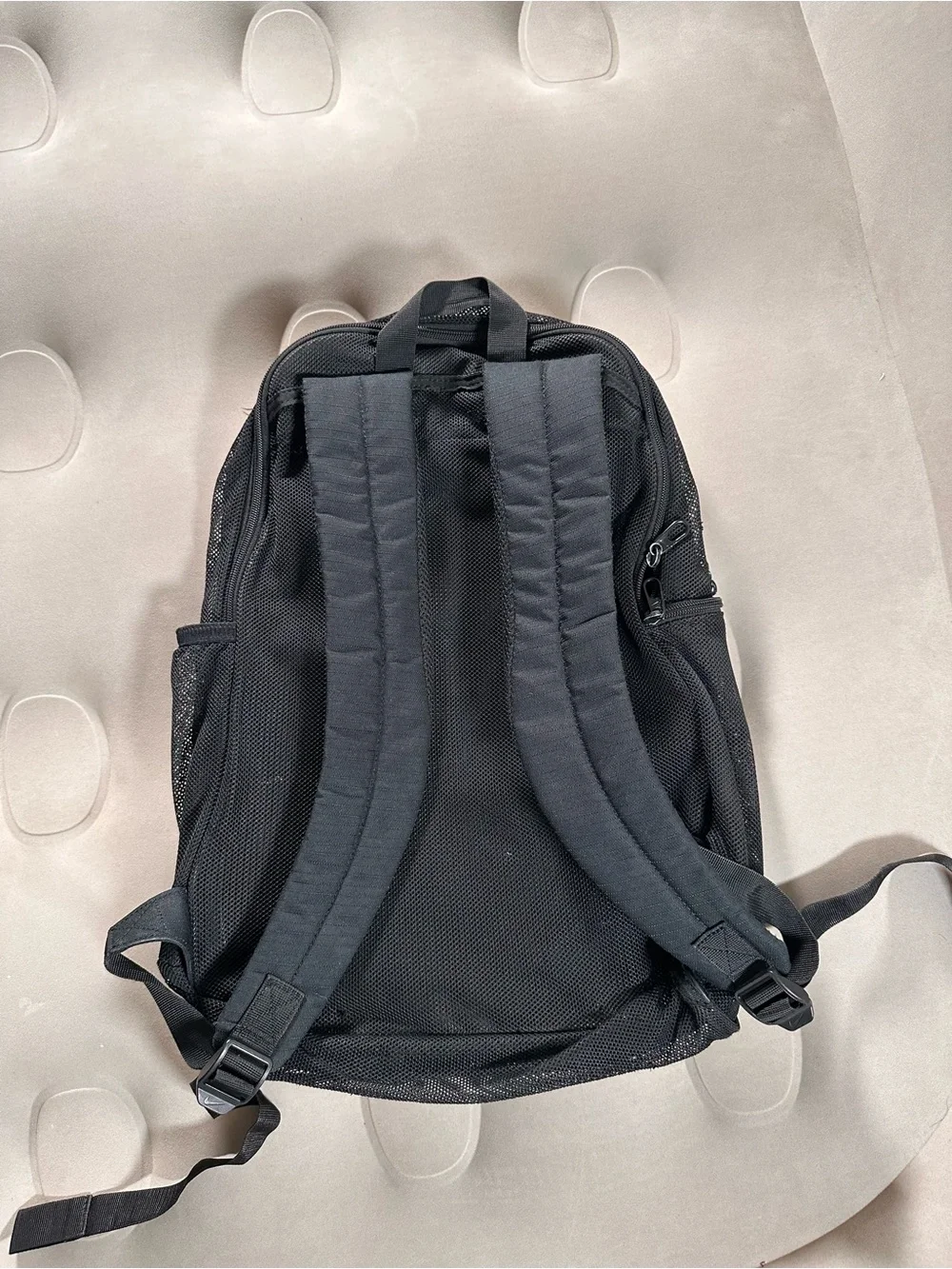 Nike Brasilia MESH 9.0 IX Backpack Retro Y2K Charcoal 2000s School Travel Bag